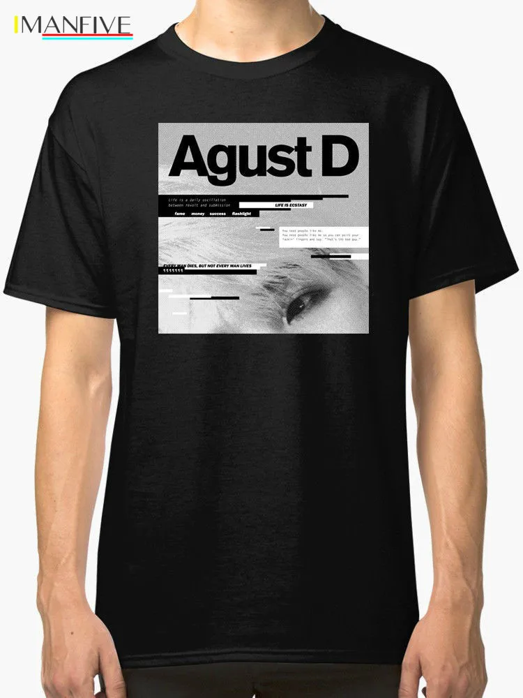 

Agust D T-Shirt Suga Shirt T Shirt New Summer Style Printed Cotton O Neck Tee Shirt Short Sleeve Fit Short-Sleeve Tee Shirts