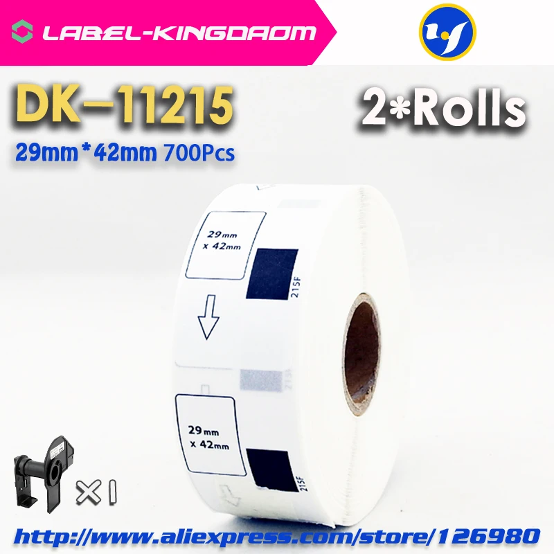 2 Refill Rolls Compatible DK-11215 Label 29mm*42mm 700Pcs for Brother Printer QL-700/720 White Paper DK-1215 | Компьютеры и офис