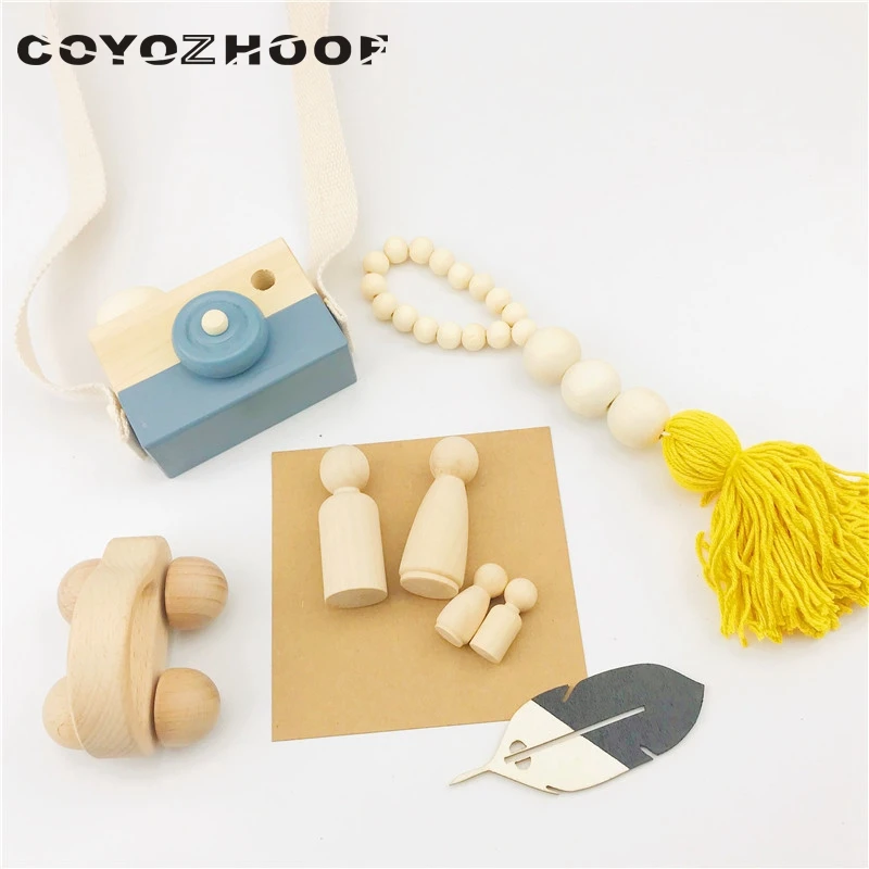 

Cute 4Pcs Unfinished Wooden Peg Dolls People Peg Dolls Small Family DIY Crafts Cake Topper Kids Printed Party Wedding Decor