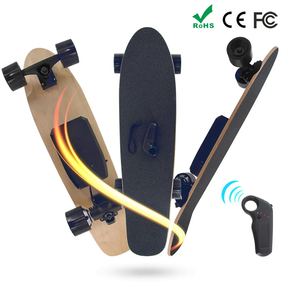 New 7 Layers Maple Cruiser Skateboard Electric Single New 7 Layers Maple Cruiser Skateboard Electric Single Motor Longboard Children Become Warped Road Skate Board