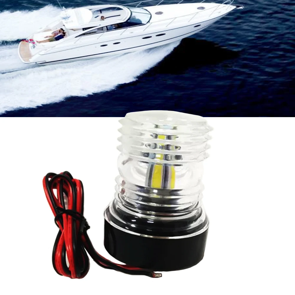 New White 12V 5500-6300K ABS LED All Round 360 Degree Navigation Anchor Lamp Marine Boat Yacht Light | Автомобили и мотоциклы
