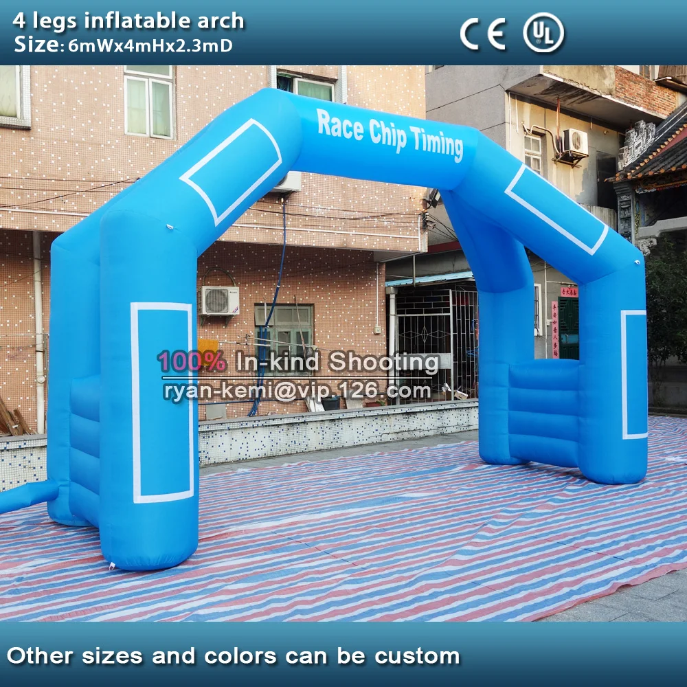 

6mwx4mh four Legs Inflatable Start Finish Racing sports arch Line Archway for outdoor Advertising Promotional Events