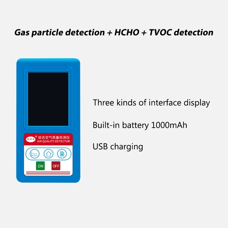 Газоанализатор formaldeyde детектор HCHO PM1.0 PM2.5 PM10 газоанализатор частиц детектор с Температура измеритель влажности детектор газа