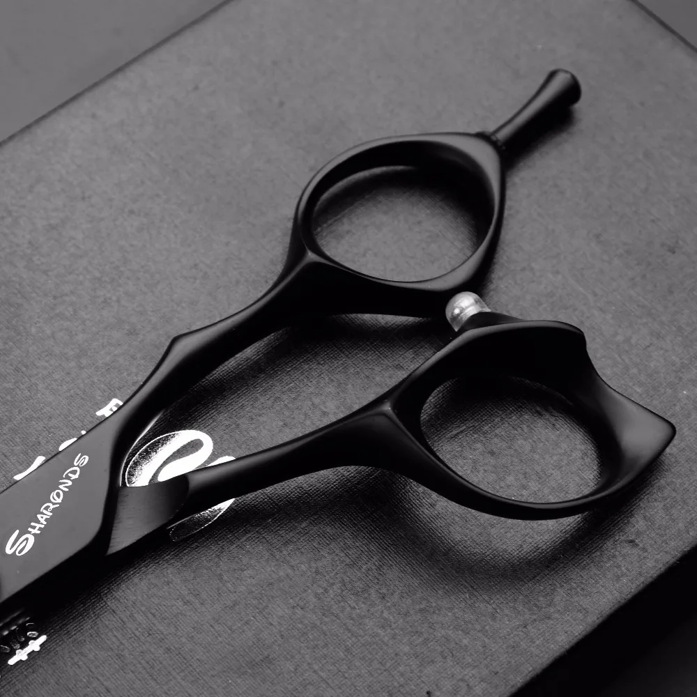 Профессиональный Парикмахерские ножницы парикмахер магазин ножницы Японии 440c стали черный салон моделирование ножницы