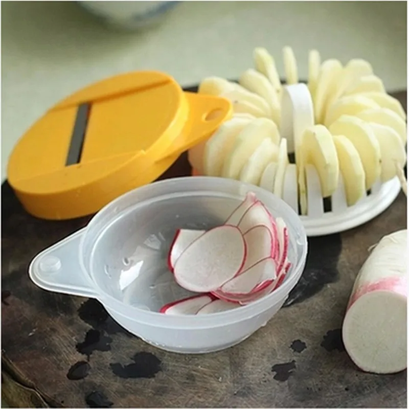 Microwave Potato Crisp Chip Vegetable Slicer Cutter low calorie Snack Maker DIY Set Tray Kitchen Tool KC1330 (2)