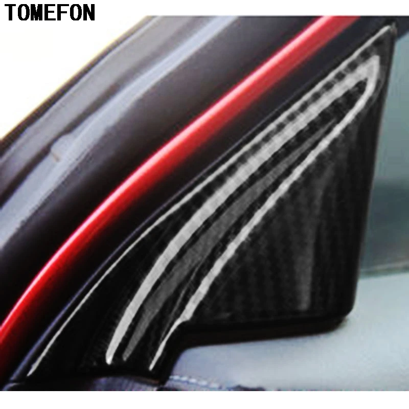TOMEFON для Mazda CX-5 CX5 2017 2018 ABS хромовое углеродное волокно A столбы Trigangle покрытие