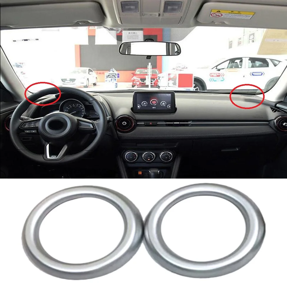 

Car Styling For Mazda CX-3 CX3 2015 2016 2017 2018 ABS Matte Interior Dashboard Speaker Frame Cover 2PCS
