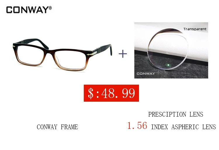 Конвей 2017 бренд Для женщин дизайнер глаз Очки ацетат кадров для мужчин рецепт