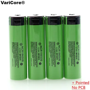 

6 pcs/Lot New Original 18650 li-ion Rechargeable battery 3400 mAh 3.7 V NCR18650B with Pointed(No) PCB batteries