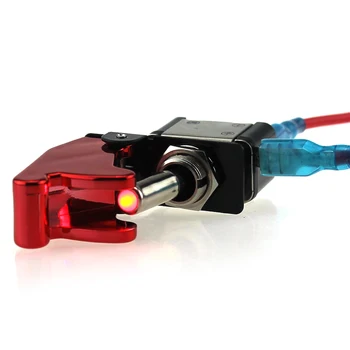 

12V 20A Toggle Ignition Switch with Aviation Cover Indicator Light for Cars Motor Racing Cars Ships
