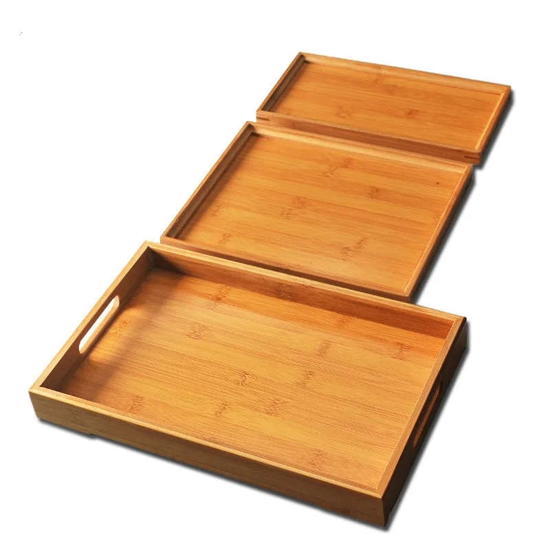 Bamboo Tea Tray Drainage Type Kung Fu Tea Set Tea Tray Saucer Japanese