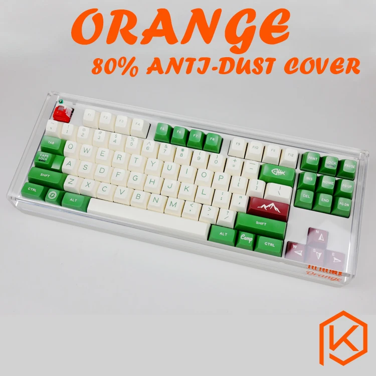 orange acrylic anti dust keyboard cover box free shipping custom