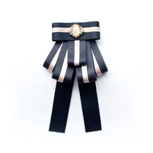 Ручной работы Колледж студент Боути ленты Украшенные стразами в британском стиле для вечеринок для девушек Свадебные Средства ухода за кожей шеи одежда галстук бабочка узел галстук-бабочка