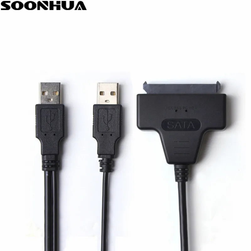 

SOONHUA SATA to USB Cables 2 Port USB 2.0 to 2.5" SATA III Hard Drive Adapter For 2.5'' Ssd Hdd Hard Disk Drive Converter