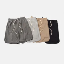 Kanye West высокое уличное высокое качество летние свободные Промытые Компрессионные шорты бегунов хип-хоп свободные хлопковые шорты на шнурке