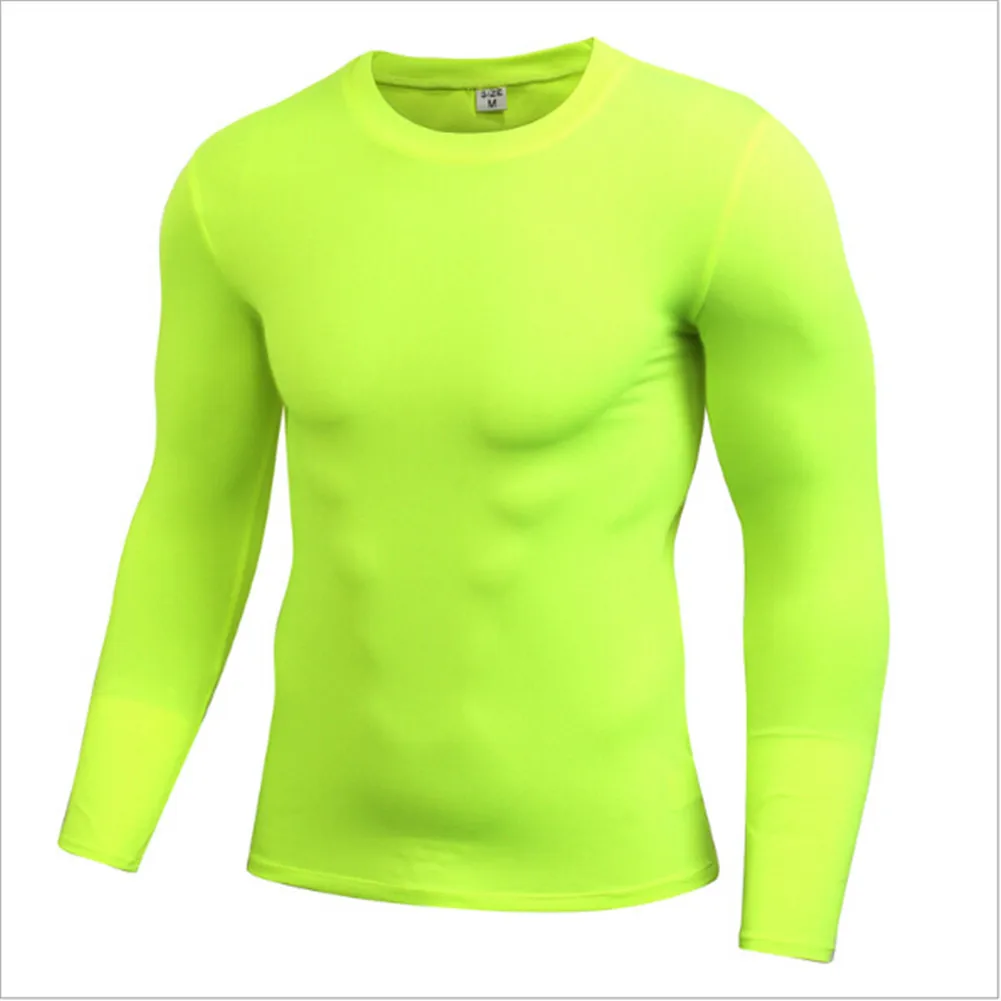 Men Bodybuilding Sports Gym Fitness Compression Base layer Under Shirt