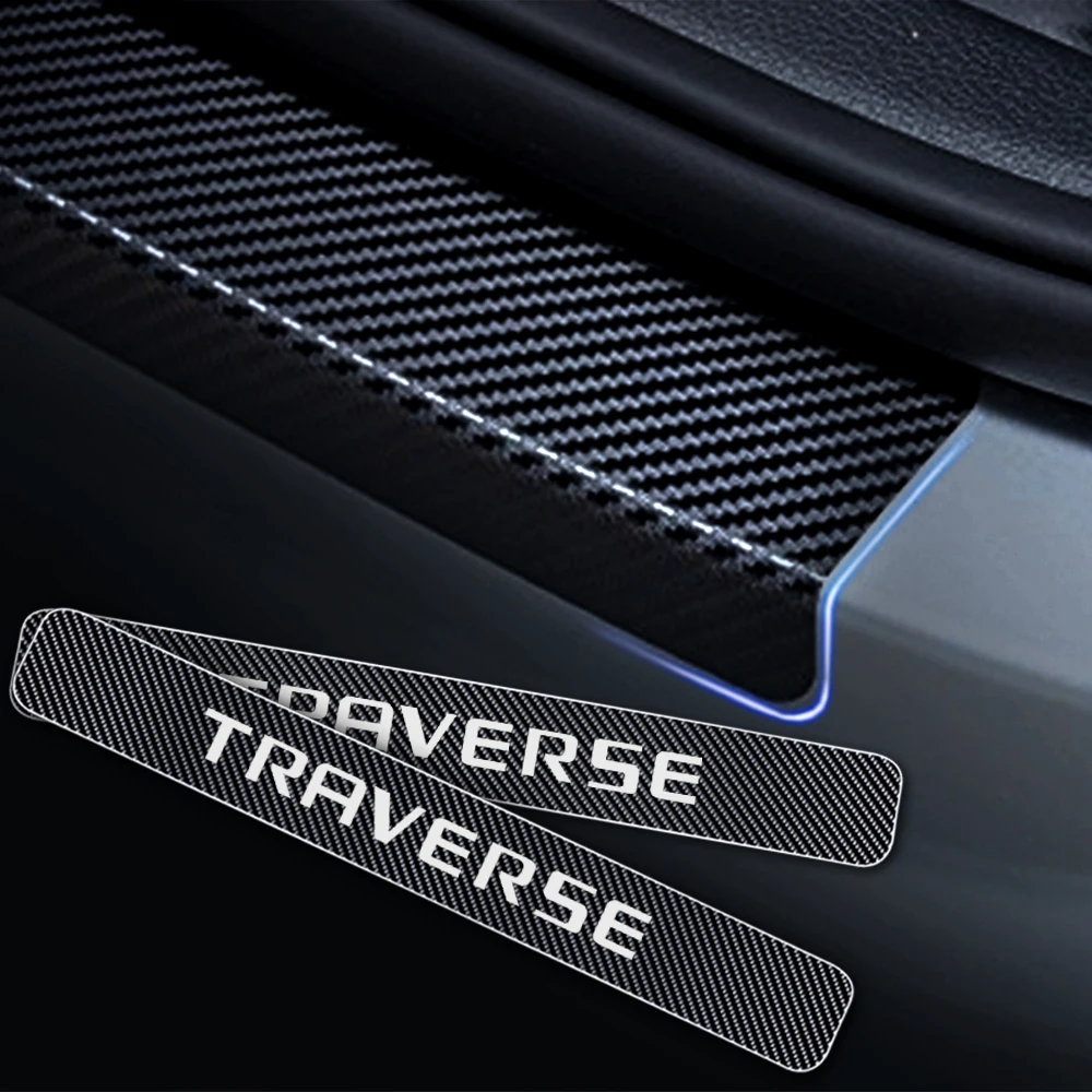 4 шт. дверные Защитные пленки для chevrolet traverse 4D углеродное волокно виниловая