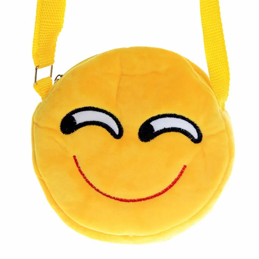 Детские плюшевые сумки-мессенджеры с героями мультфильмов для детского сада, девочки, каваи, кукла, детский школьный рюкзак, желтое выражение лица, сумки, детские игрушки - Цвет: F