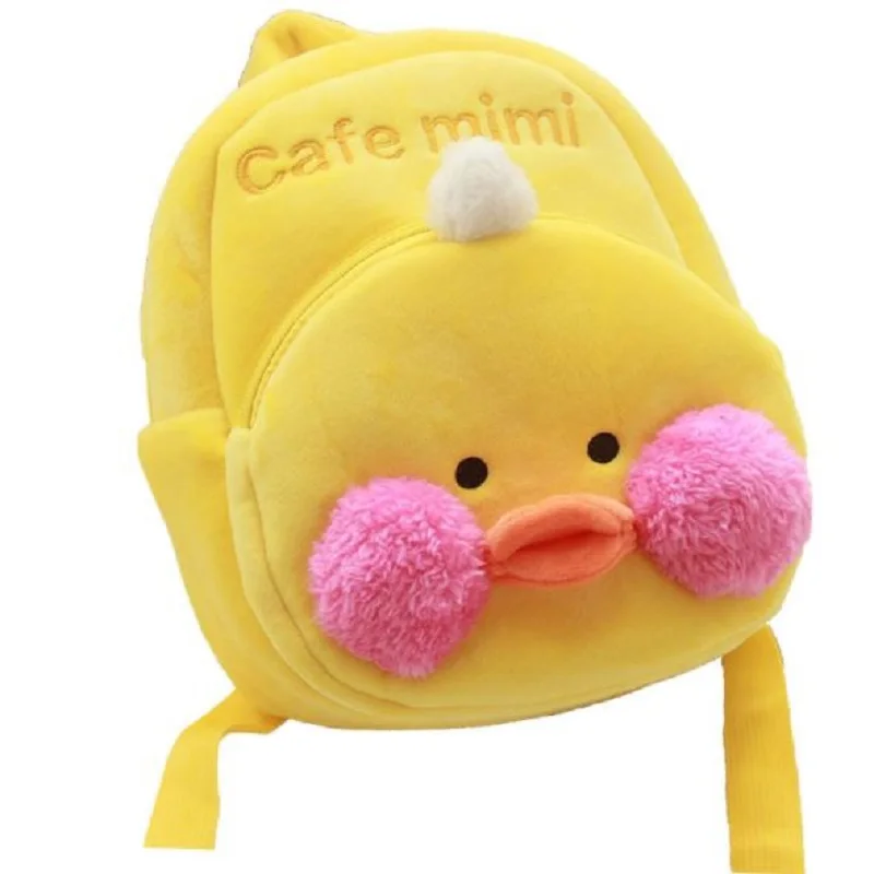 

Cute Animal Yellow Duck Plush Backpack Lalafanfan Cafe Mimiins Plush Bag Soft Toy kids School Bag S441