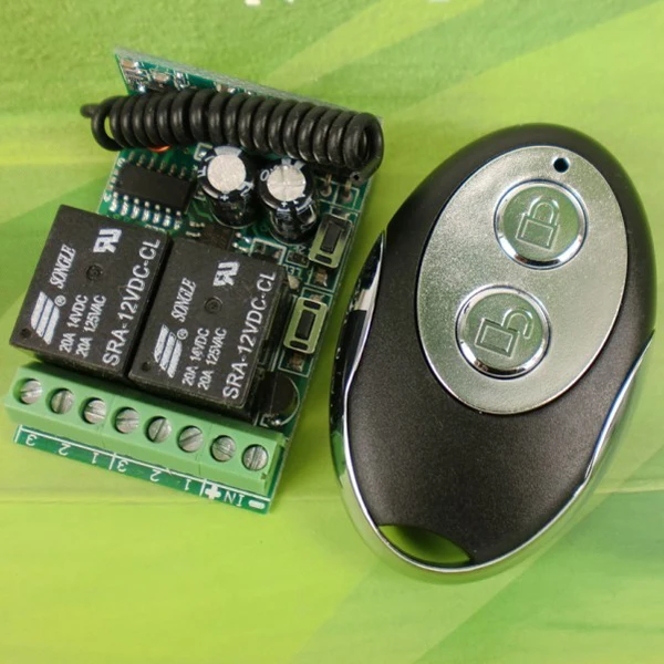 

Hot selling DC12V 2CH RF wireless remote control motor for roller shutter wireless remote control switch light
