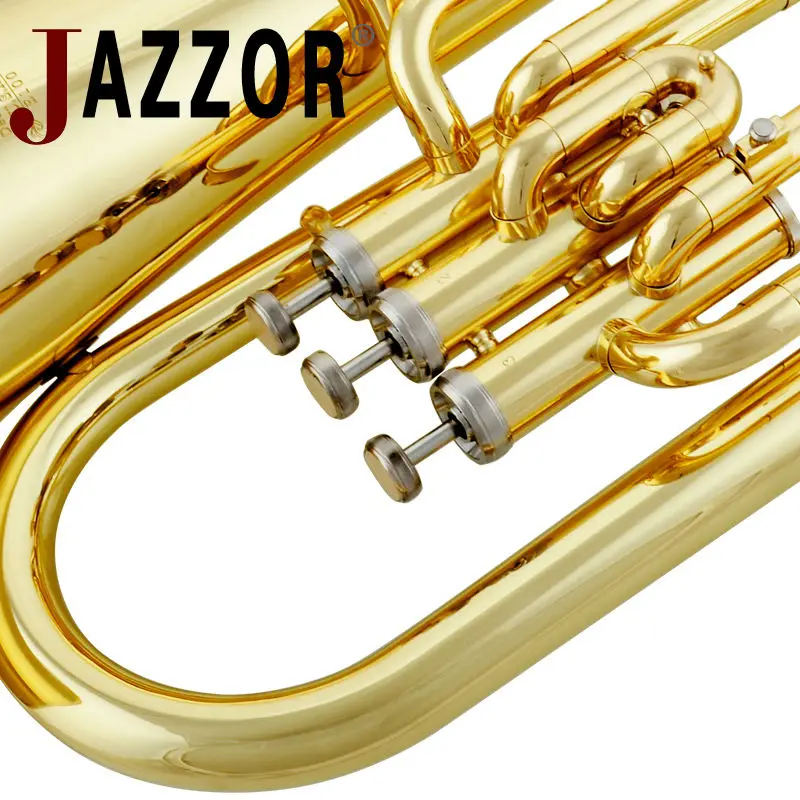 JAZZOR JYEU-E100 Профессиональный euphonium B плоский золотой лак латунный духовой инструмент с мундштуком и чехол