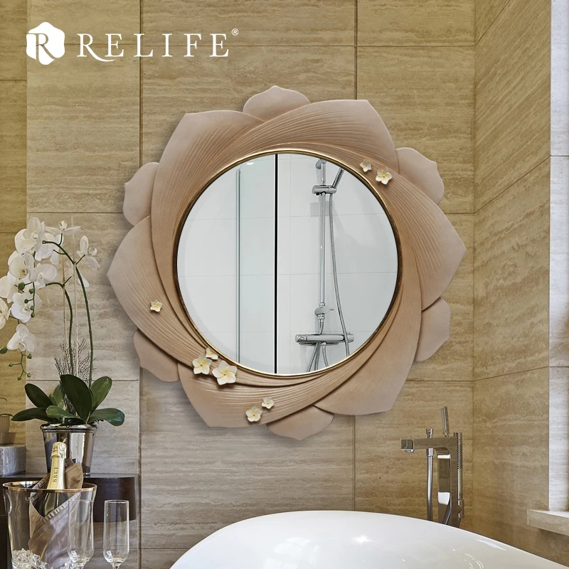 Promotional Wall Mirror Modern Design Acrylic Flower Decorative