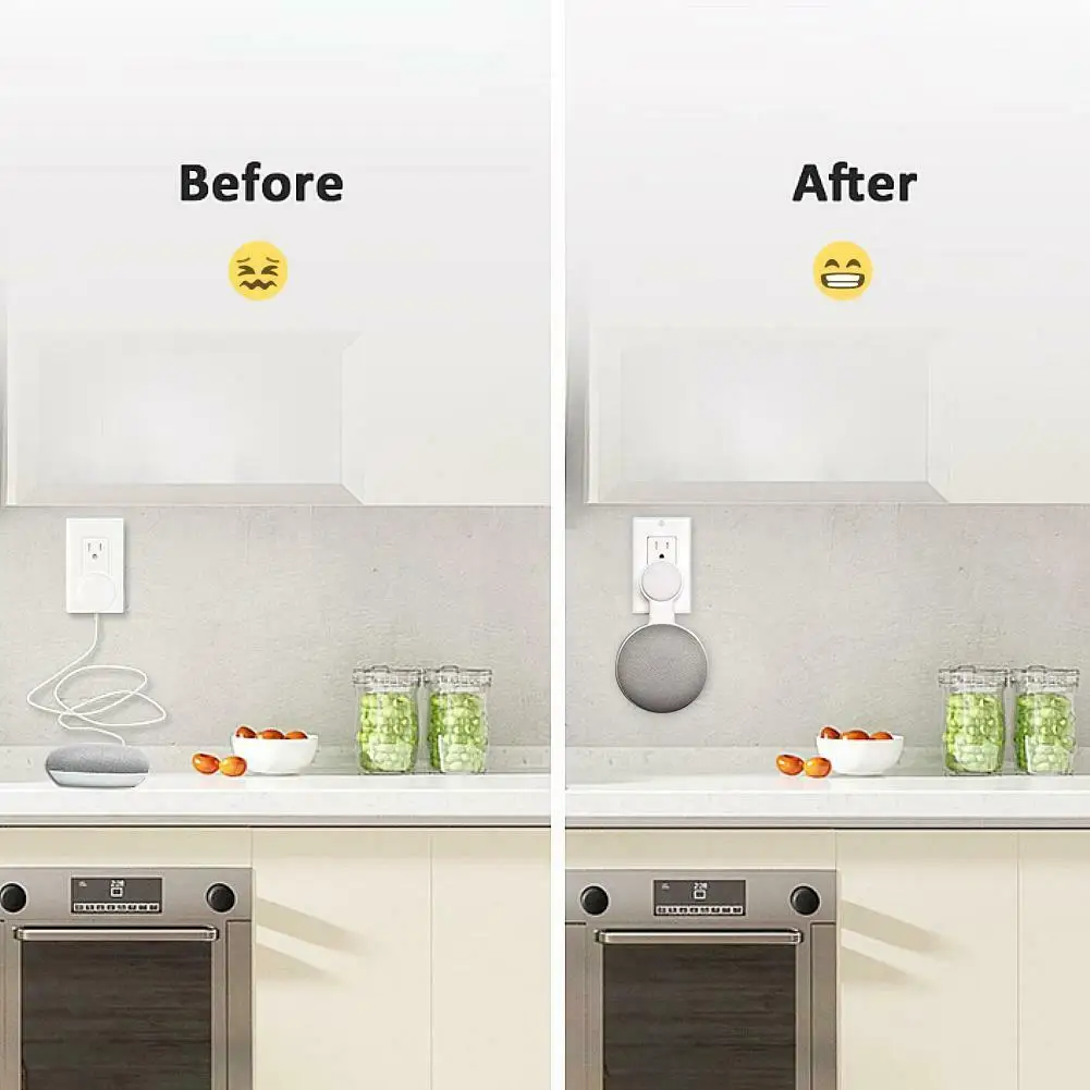 Подставка для настенного монтажа вешалка для Google Home мини голосовые ассистенты, компактный держатель чехол для кухни ванной спальни