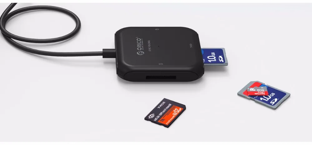 ORICO CRS31A считыватель смарт-карт 4 в 1 USB 3,0 флэш-карта памяти для TF/SD/MS/CF 4 карты чтения и записи одновременно