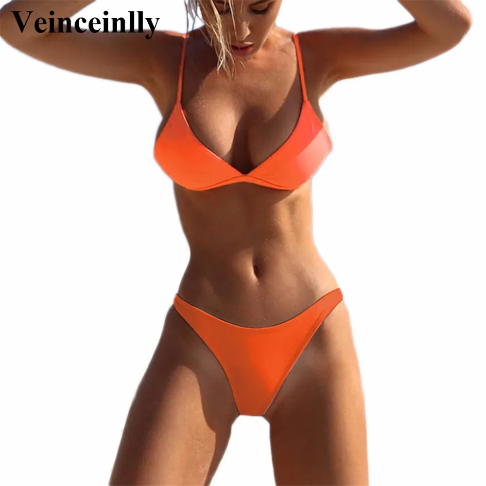 womens orange bathing suit