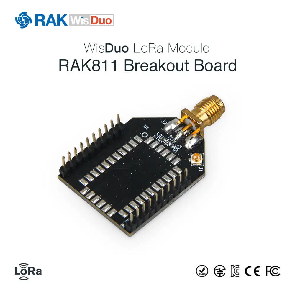 RAK811 LoRa модуль коммутационная плата, SMA+ iPEX интерфейс, поддержка глобальной нескольких диапазонов - Цвет: Breakout Board