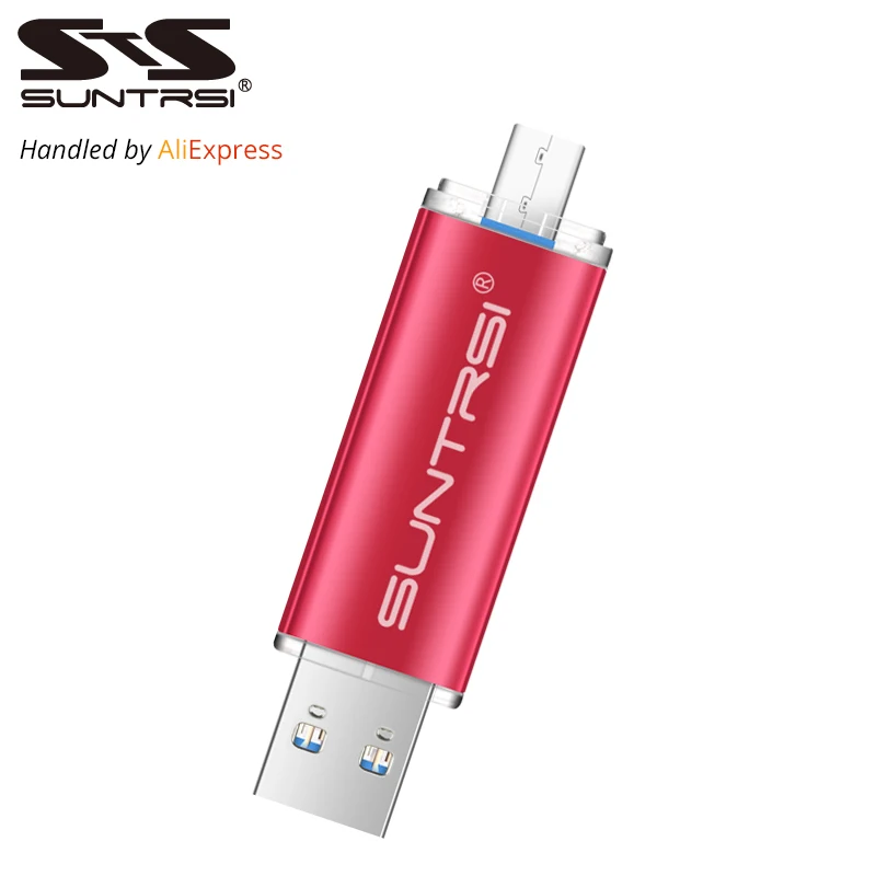 Suntrsi USB Flash Drive 64 ГБ OTG USB 3.0 Флешки Высокая Скорость металл USB ФЛЭШ-Накопитель Индивидуальный Логотип USB Флэш-Накопитель 64 ГБ