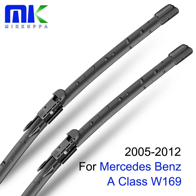 

Combo Silicone Rubber Front And Rear Wiper Blades For Mercedes Benz A Class W169,2005-2012,Windscreen Wipers Car Accessories