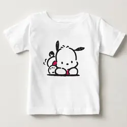 Новинка 2019 года, Детская футболка, футболка с принтом собачки покакко, летняя футболка для маленьких мальчиков и девочек, футболка из
