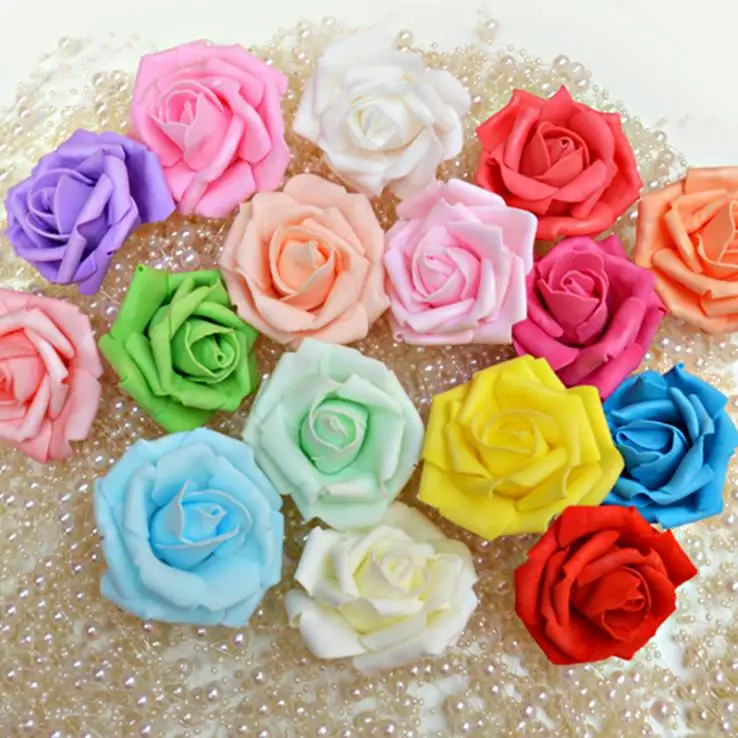 50pcs/lot 7CM 2.8Inch pe artificial foam rose DIY wedding flower ball