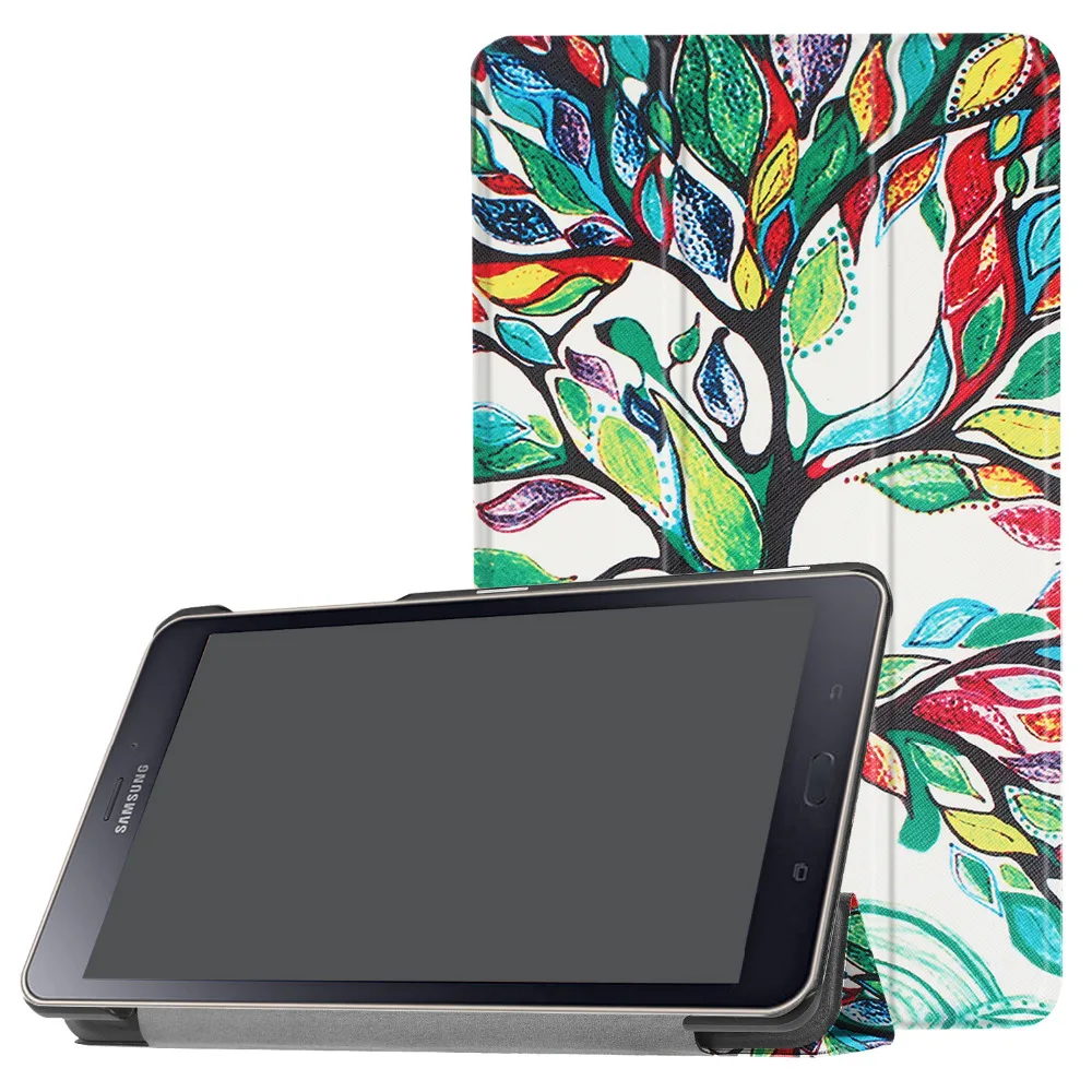 Тонкий легкий кожаный смарт чехол с откидной крышкой и подставкой для Samsung Galaxy Tab A