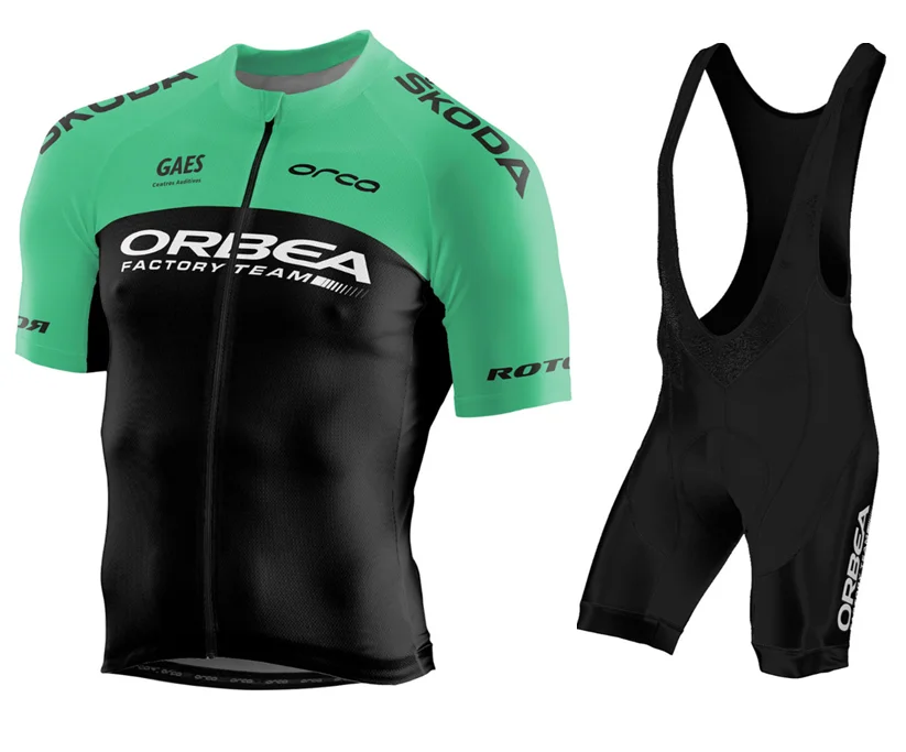 Beste ORBEA 2018 Pro Team Mannen Wielertrui Fiets Kleding Zomer Kleding MTB Bib Broek Set Maillot Ropa De Ciclismo Sportwear