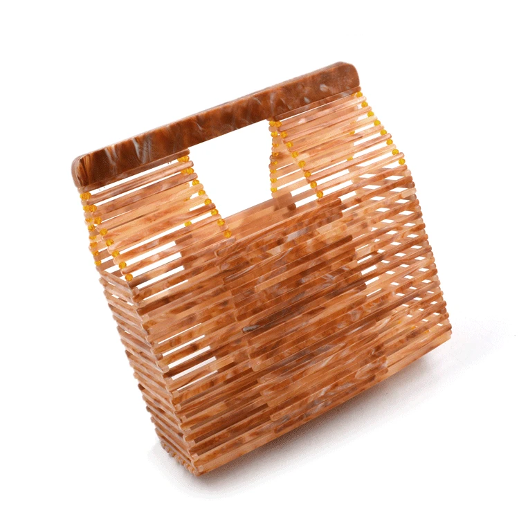 

2019 Hollow Out Acrylic Large Beach Hand Bag Women Evening Clutch Bag Shoulder Bag