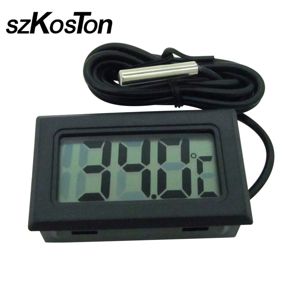 

Mini Digital LCD Probe Thermometer Hygrometer Sensor Meter Thermograph 1M Probe Thermometer For Aquarium Refrigerator Fridges