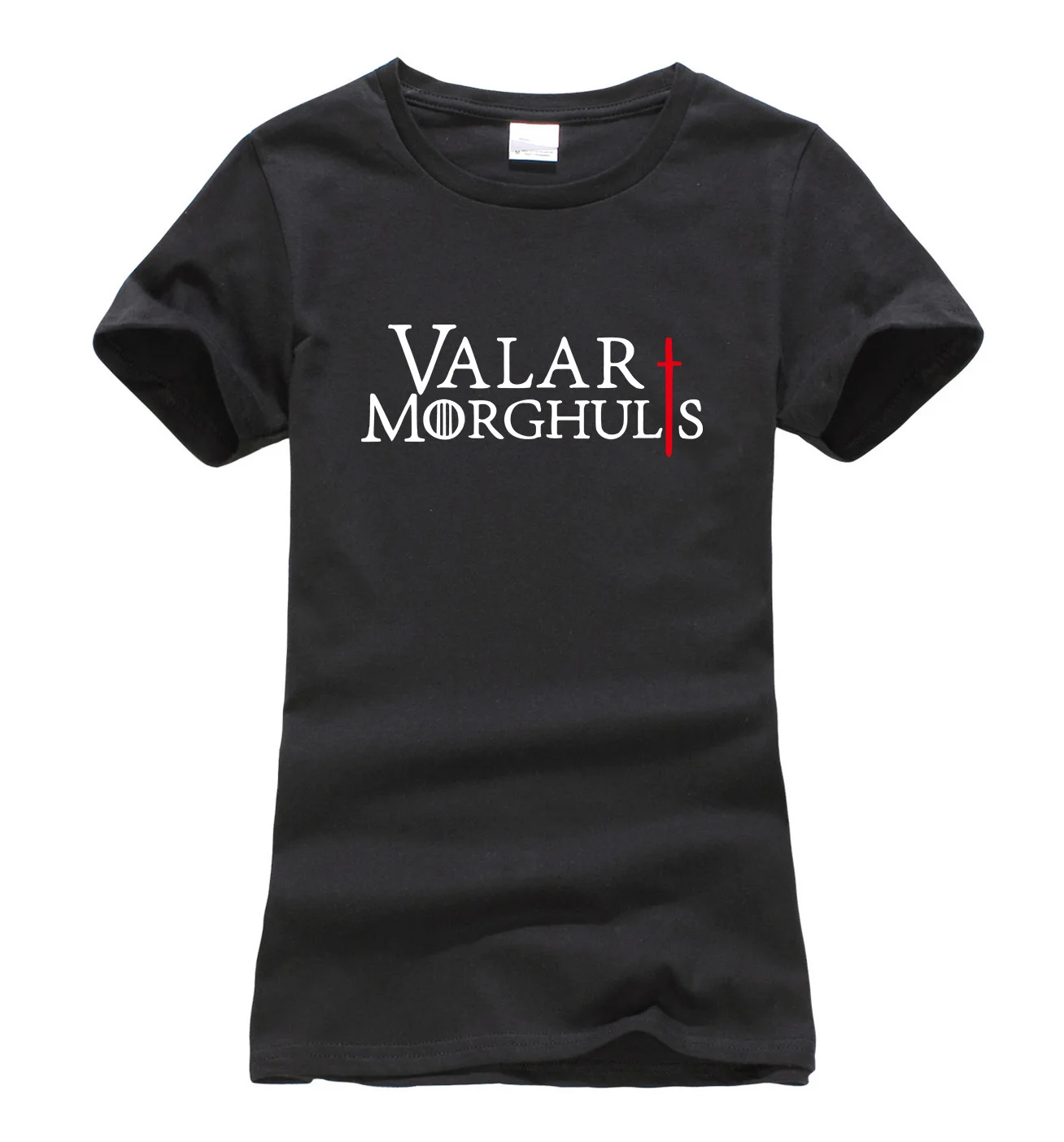 

Hot women VALAR MORGHULIS black t-shirt harajuku print hipster brand letter korean clothing female tops colorful tees