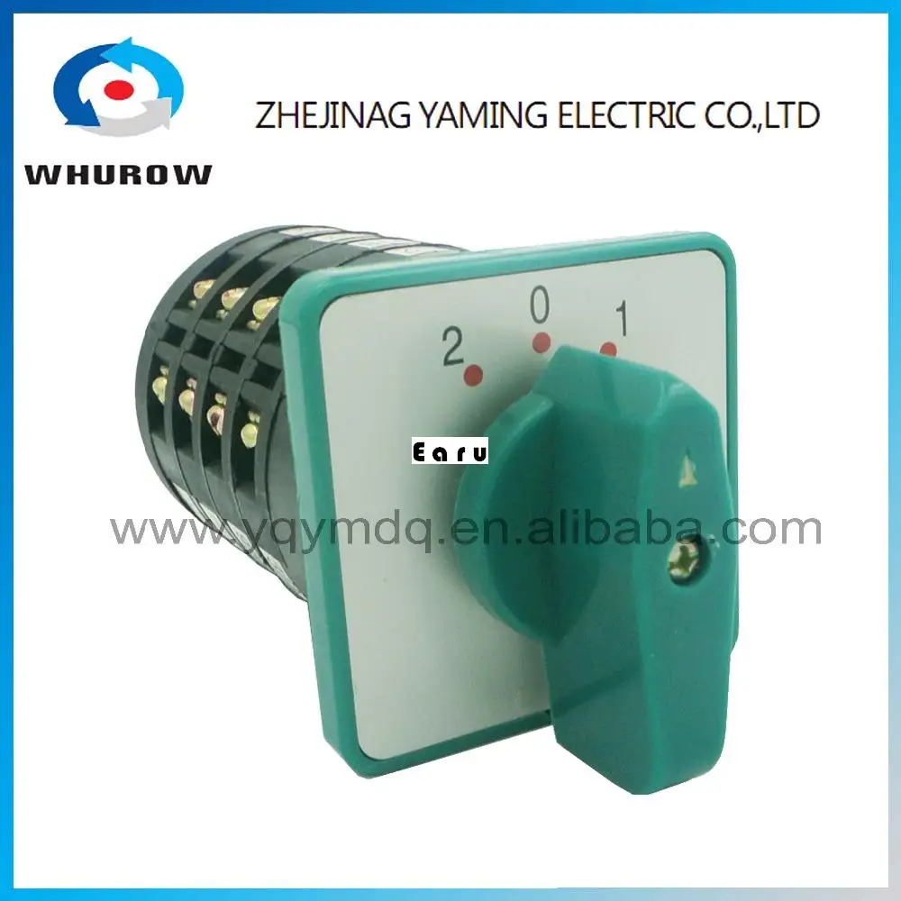 

LW6-5/4 high dc voltage automatic electrical changeover rotary cam switch 4 poles 3 positions 5A 10A sliver point contacts