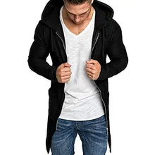 Feitong Верхняя одежда куртка для мужчин Сращивание с капюшоном сплошной Тренч Куртки с длинным рукавом Осень Зима хлопок jaqueta