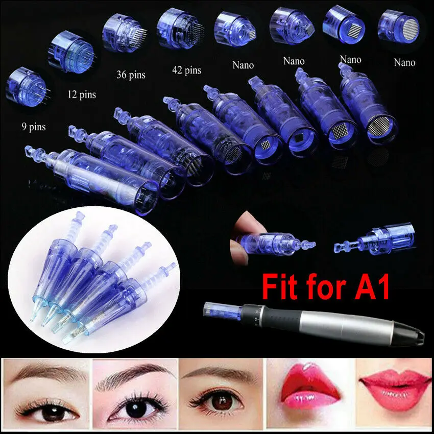 

5Pcs Bayonet Cartridge Rotary Needles for Electric Auto Microneedle Dr.Pen A1 Derma Pen Eyebrow Eyeliner Tattoo Nano Tips