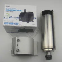 CNC Комплект шпинделя ER20 2.2KW шпиндель водяного охлаждения+ 1 водяной насос+ 1 водопровод+ Опора шпинделя