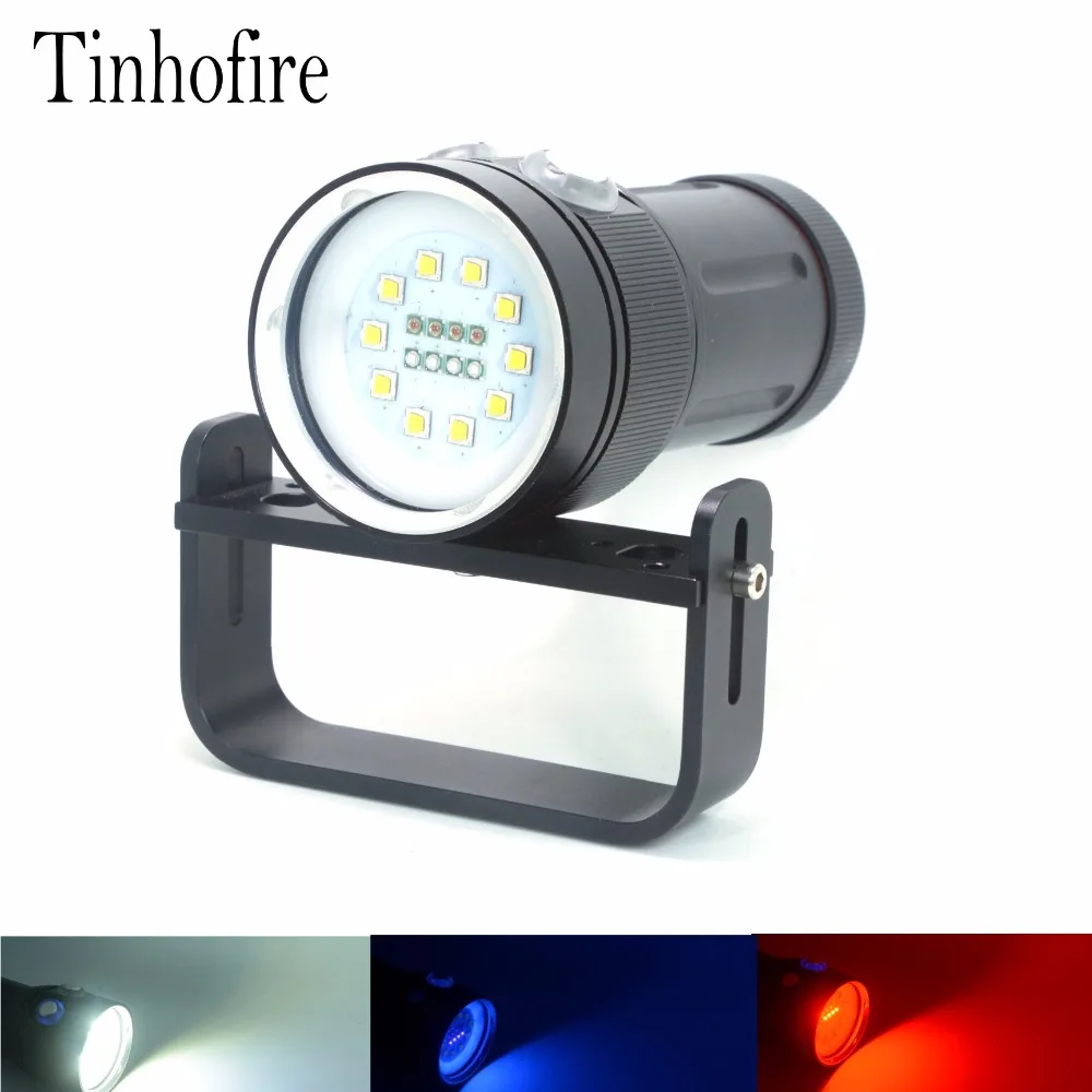 

30000LM Diving 10*XML L2+4*Red+4*UV/4*Blue Light LED Flashlight Underwater Photography Video Linterna Lamp Torch 18650 Battery
