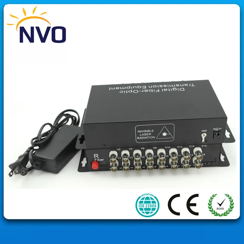 

MM,16ch Video+Bi-directional RS485 Data Fiber Video Transceiver,2KM,FC,American Charger-Mini Type