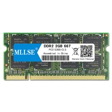 Mllse Laptop Sodimm Ram DDR2 2GB 667mhz 1.8V memory For notebook PC2-5300S 200pin non-ECC Notebook RAM memoria jzl laptop memory module ram sdram ddr2 533 667 800 mhz 200pin 2gb so dimm ddr 2 pc2 4200 5300 6400 notebook computer sodimm
