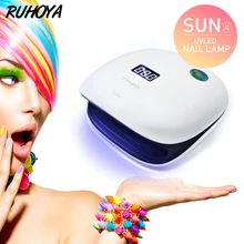 Ruhoya машинка для стрижки 48 Вт Светодиодная УФ-лампа 36 шт./набор, для отверждения ногтей Гель-лак машина Смарт Сенсор 10/30/60 S Защита Сушилка для ногтей, УФ-гель