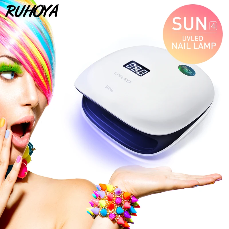 

Ruhoya 48W Led UV Lamp 36pcs for Curing Nail Gel Polish Machine Smart Sensor 10/30/60S Protection Nail Dryer Uv Gel