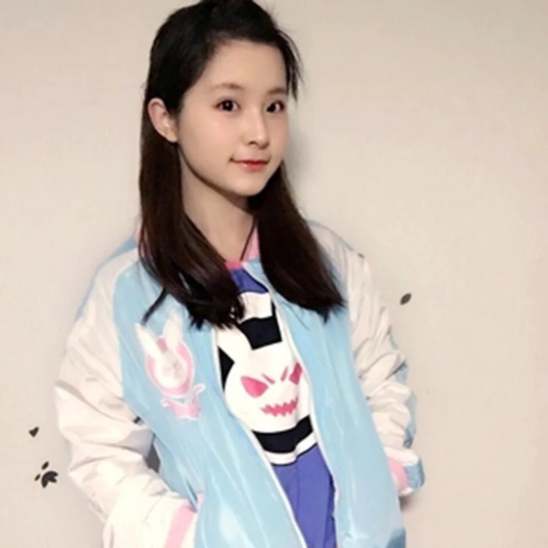 Аниме игра Ow D. Va рисунок Косплей куртка летние топы ветрозащитная спортивная