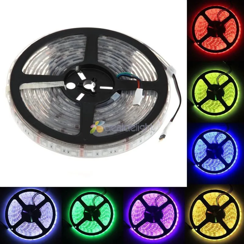 #cheap 5050 IP68 Waterproof 5M LED strip 12V LED flexible strip light, Filled silicone 300 LEDs, white Warm white RGB swimming pool diy